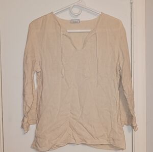 Tsd (two star dog) Hemp Blouse With Ruffle Sleeves